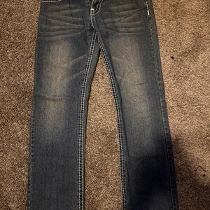 True Religion Distressed Blue Denim Jeans